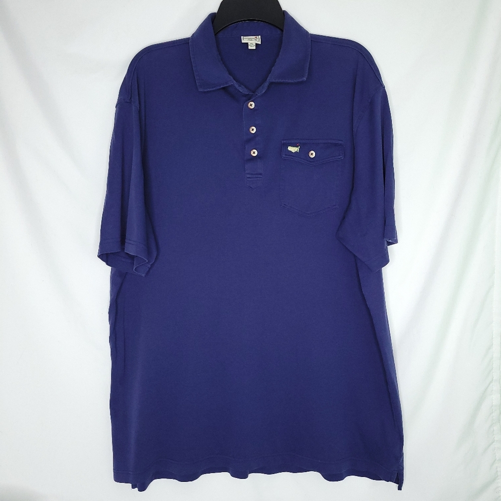 MASTERS Men's Blue Short Sleeve Polo Size XL
